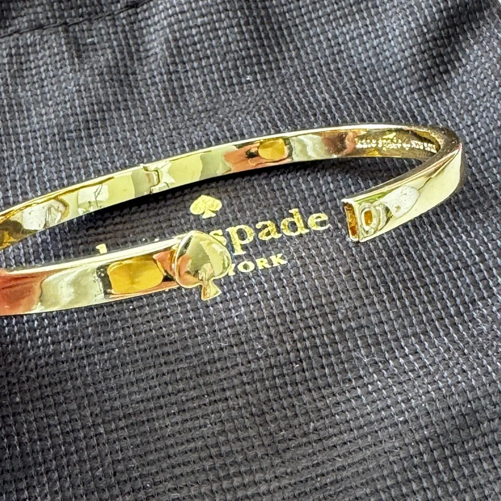 Kate Spade Gold Hinged Bangle Bracelet - Picture 4 of 6